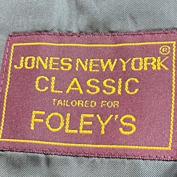 Jones New York Classic Mens Wool Suit Tailored For Foleys Gray Professional - Picture 3 of 12